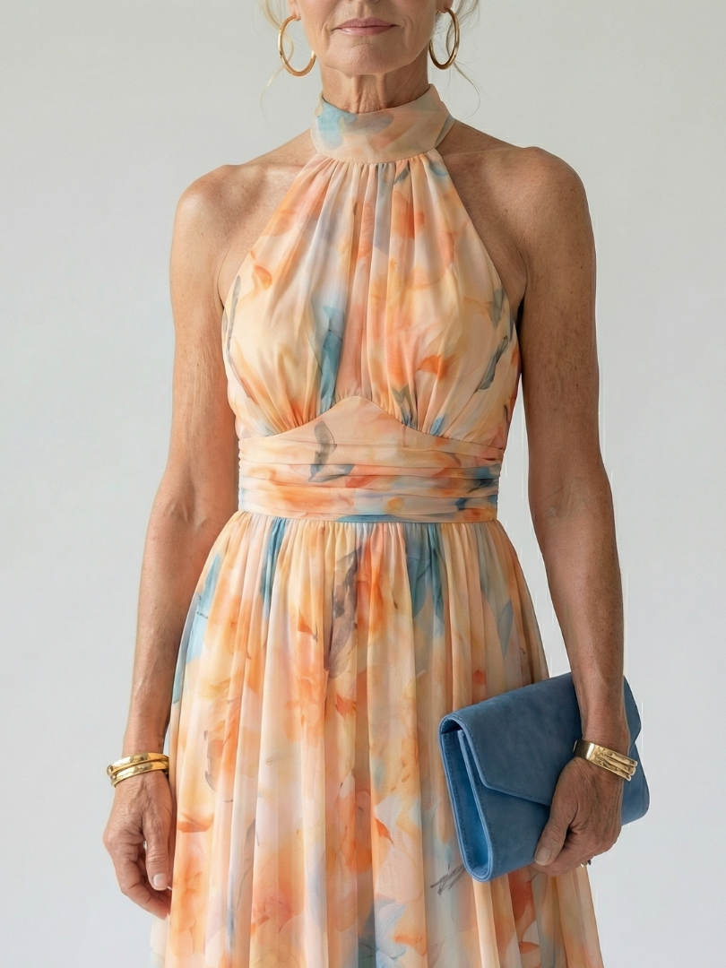 Elin™ Soft Halter Midi Dress | The Bellemont Sisters Australia