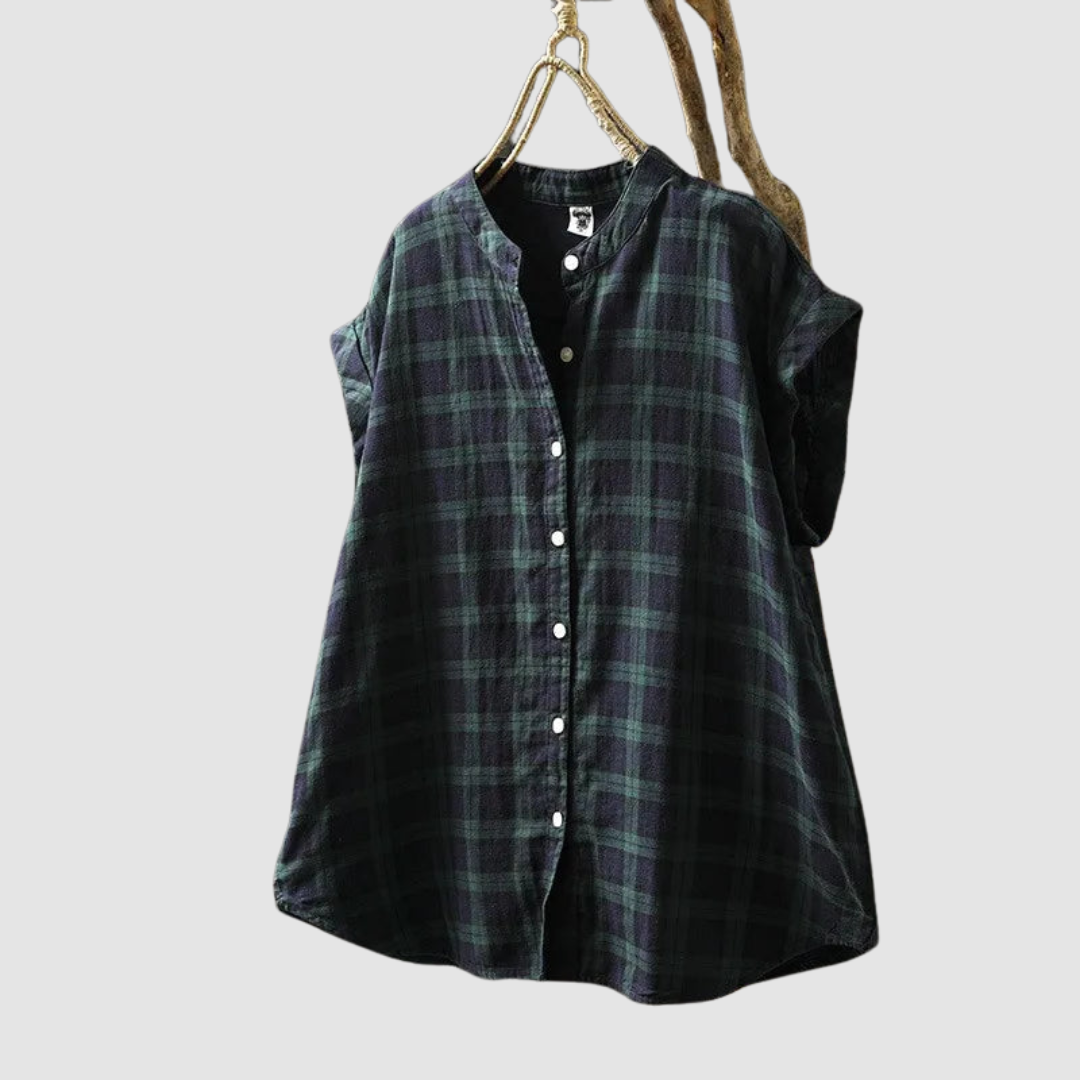 Ingrid™ Vintage Shirt – Green | The Bellemont Sisters Australia