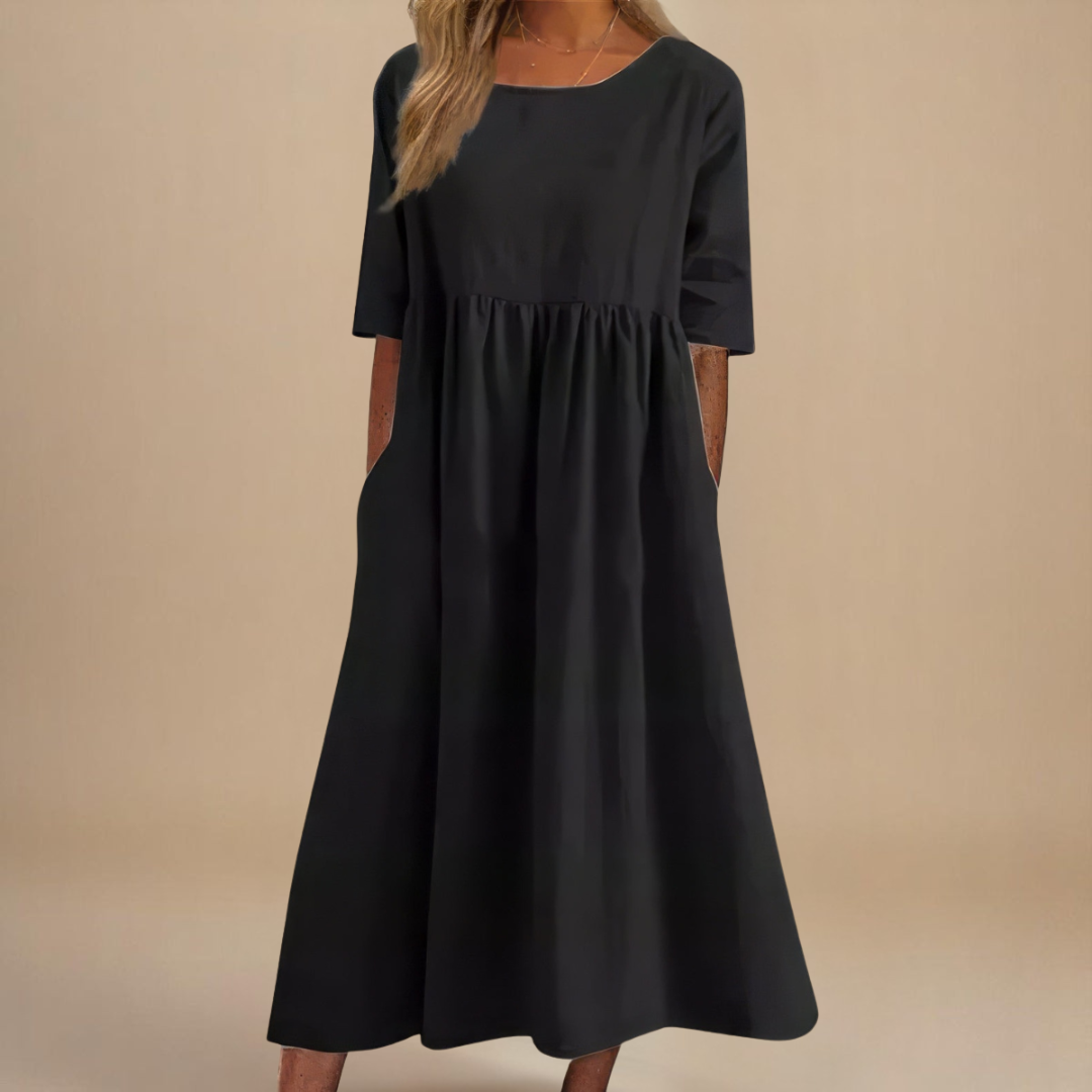 Faye | Flattering Dress – Black | The Bellemont Sisters Australia