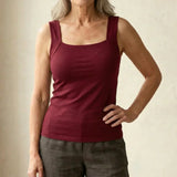 Roxanne | Built In Comfort Bra Tanktop – Burgundy | The Bellemont Sisters Australia