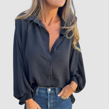 Liza™ Elegant Oversized Blouse – Black | The Bellemont Sisters Australia