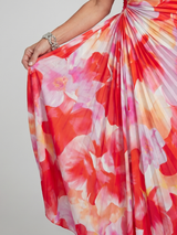 Taya | One Shoulder Pleated Bodice Midi Dress | The Bellemont Sisters Australia