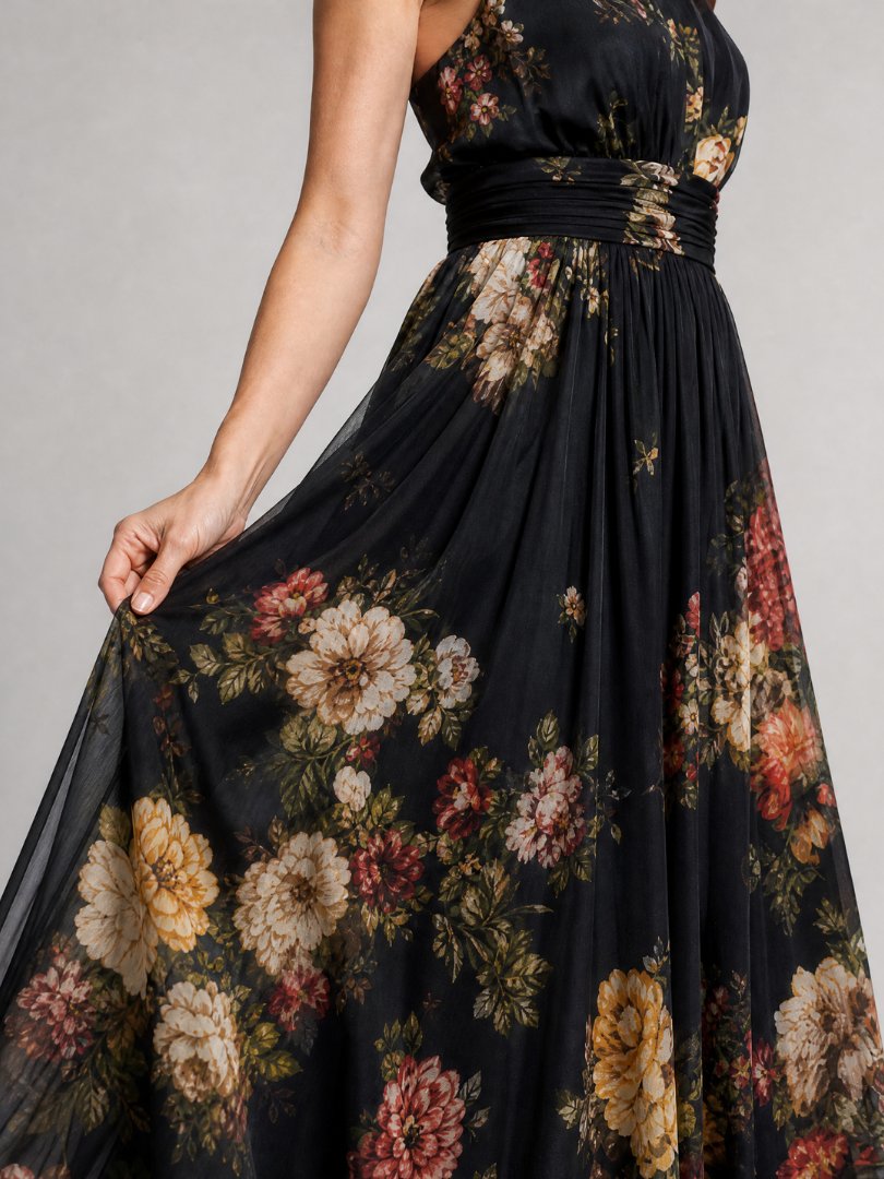 Sior | Floral Halter Neck Midi Dress | The Bellemont Sisters Australia