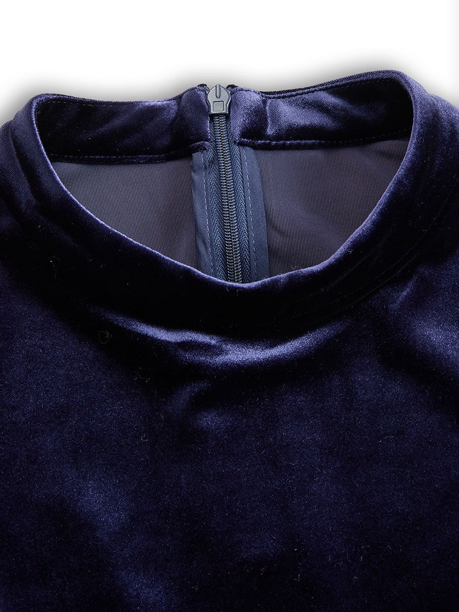 Sibella | Navy Long-Sleeve Midi Dress | The Bellemont Sisters Australia