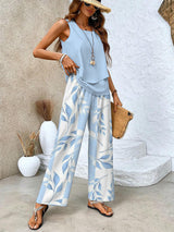 Averie | Elegant Layered Wide Leg Two Piece Summer Set | The Bellemont Sisters Australia