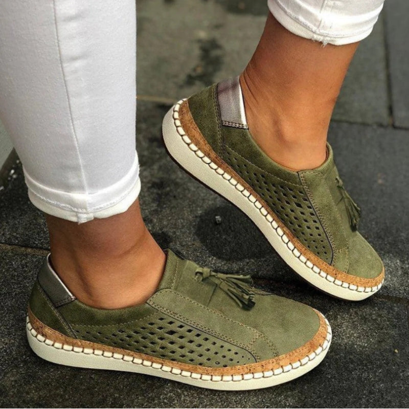 Arden | Orthoflex Slip-Ons – Green | The Bellemont Sisters Australia