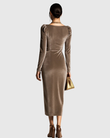 Eadoline | Elegant Pleated Midi Dress | The Bellemont Sisters Australia