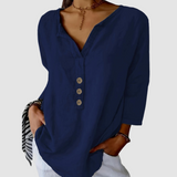 Melisa™ Casual Cotton & Linen Blouse | The Bellemont Sisters Australia
