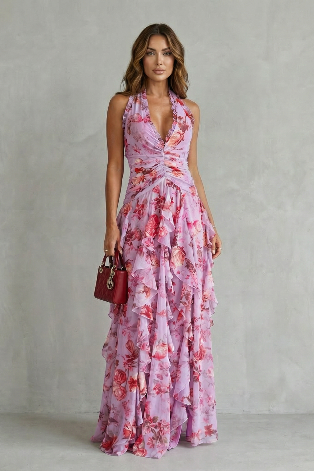 Bella | Long Dress with Halter Neck | The Bellemont Sisters Australia