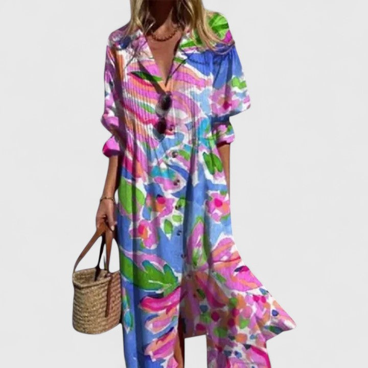 Paula | Elegant Boho Dress – Red | The Bellemont Sisters Australia