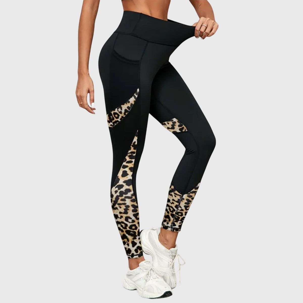 High-Waisted Leopard Print Training Pants | The Bellemont Sisters Australia