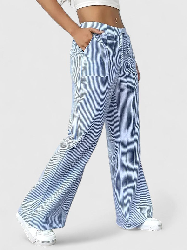 Tatienne | Elegant Pants – Blue | The Bellemont Sisters Australia