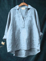 Madelyn | Elegant Breezy Summer Blouse – Blue | The Bellemont Sisters Australia