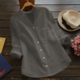 Jessica | Women Relaxed Fit Button Shirt Blouse – Gray | The Bellemont Sisters Australia