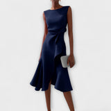 Darlene | Sophisticated Midi Dress – Navy Blue | The Bellemont Sisters Australia