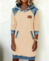 Lunariae – Casual Contrast Hoodie Dress | The Bellemont Sisters Australia