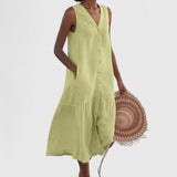 Veranika | Comfortable Dress – Green | The Bellemont Sisters Australia