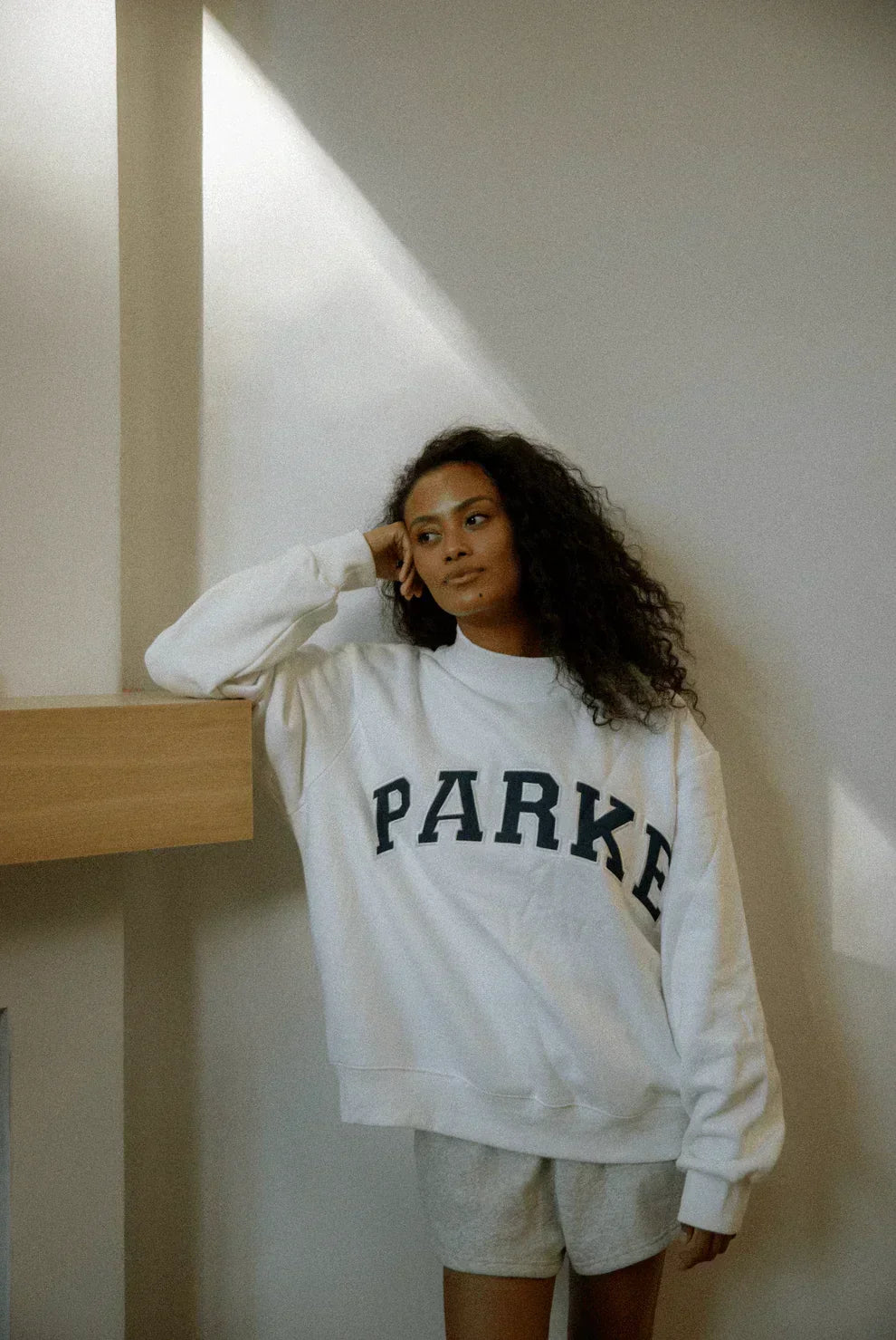 Varsity Sweatshirts and Hoodies – White with Navy Letters | The Bellemont Sisters Australia