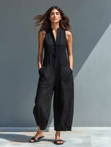 Lucinda | Elegant Sleeveless Jumpsuit – Black | The Bellemont Sisters Australia