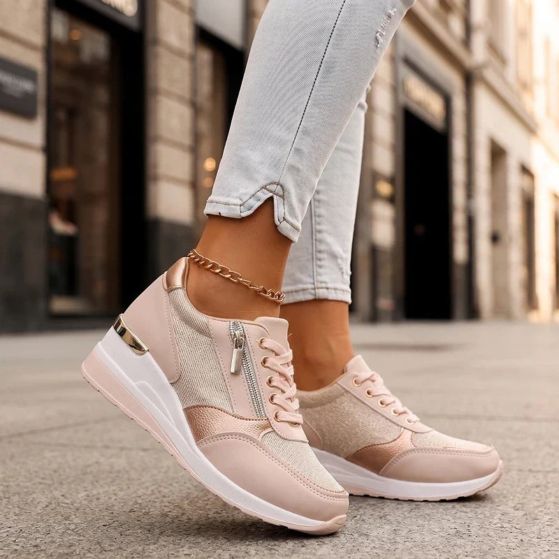 Bijou Wedge Sneakers – Pink | The Bellemont Sisters Australia