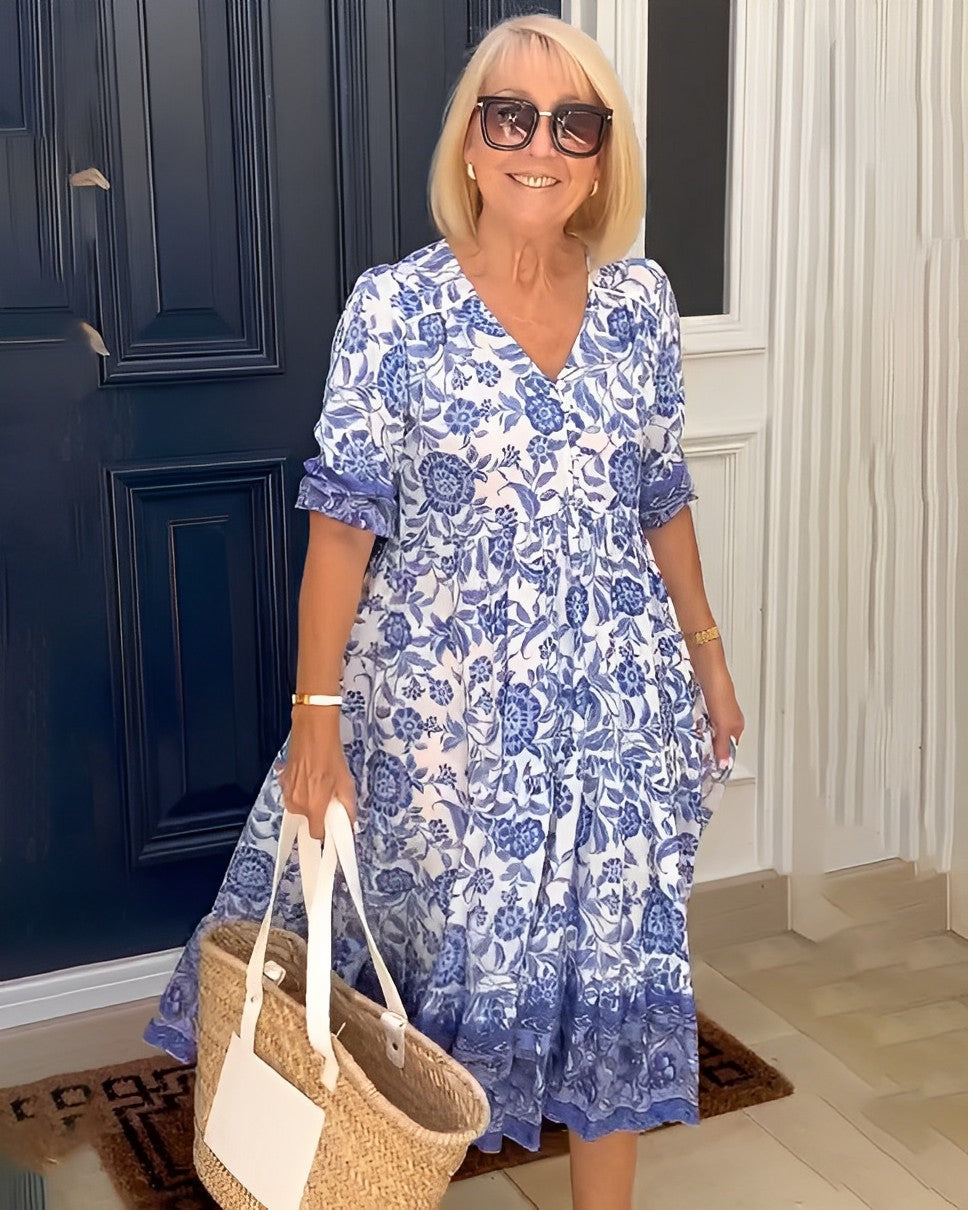 Candice | Graceful V-Neck Floral | The Bellemont Sisters Australia