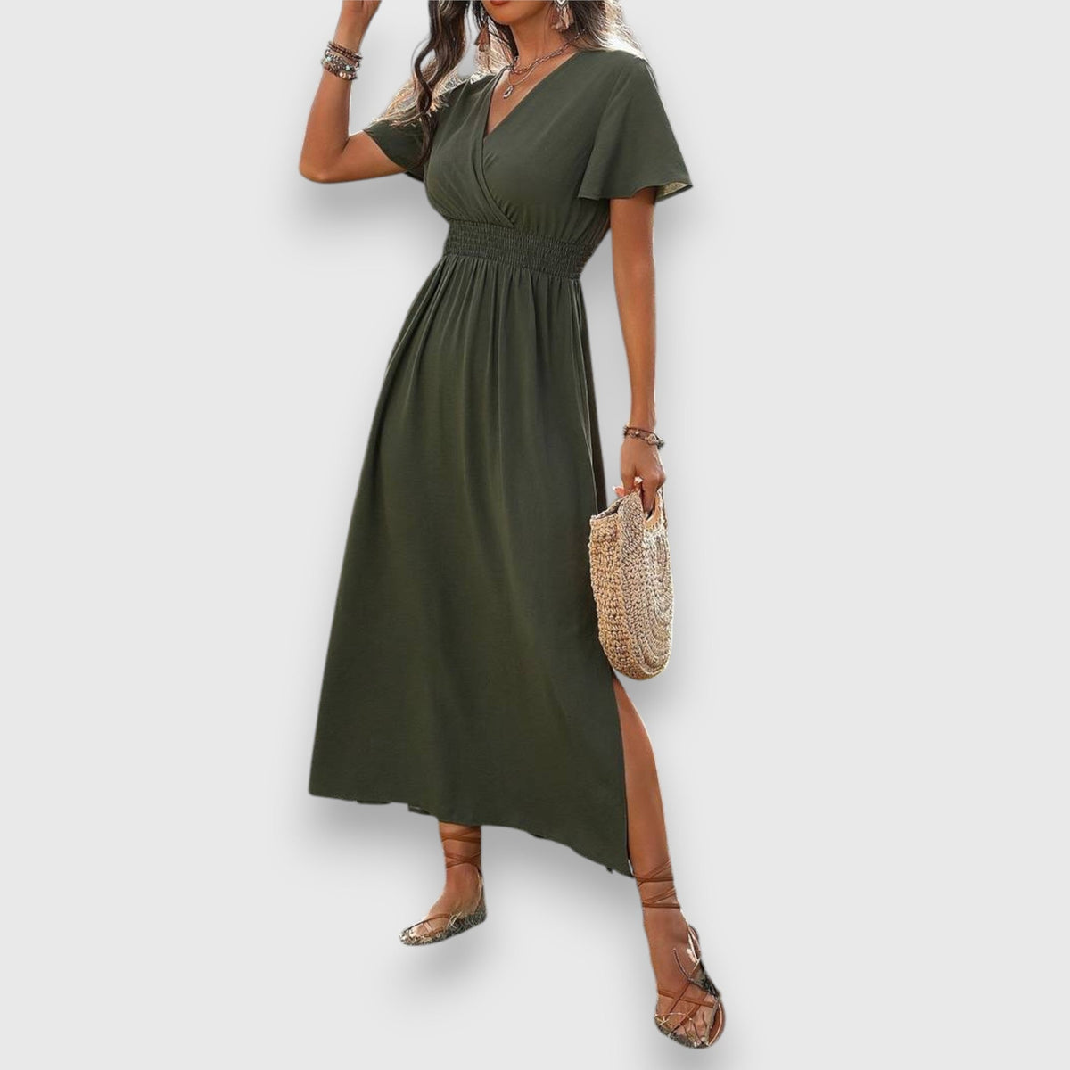Greysen – Elegant Dress – Dark Green | The Bellemont Sisters Australia