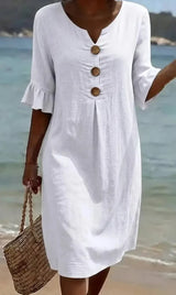 Radmila™ | Textured Long Sleeve Dress – Withe | The Bellemont Sisters Australia