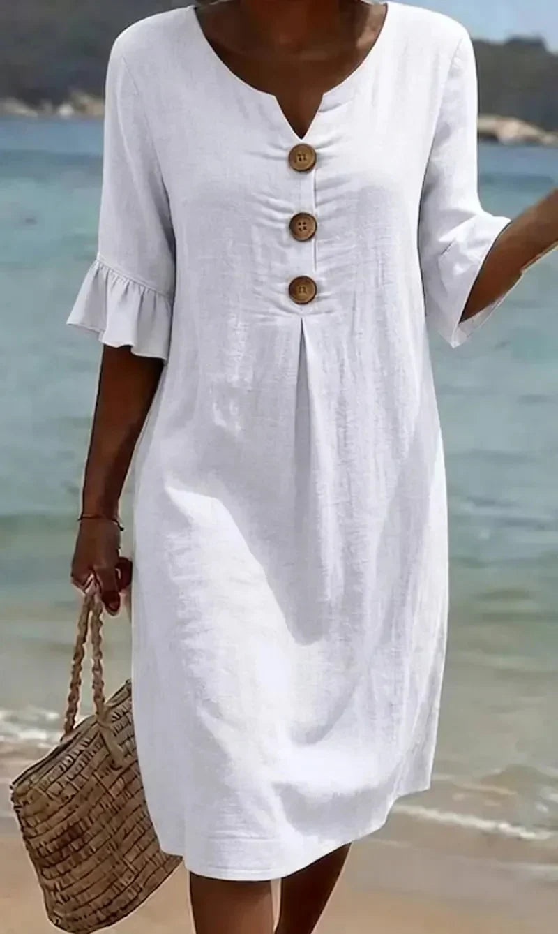 Radmila™ | Textured Long Sleeve Dress – Withe | The Bellemont Sisters Australia