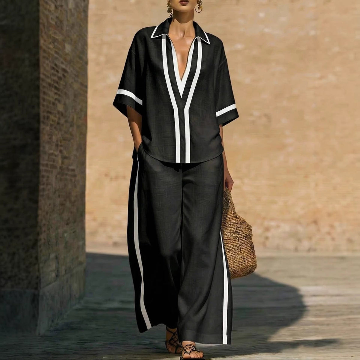 Teodori - Two Piece Coordinated Set – Black | The Bellemont Sisters Australia
