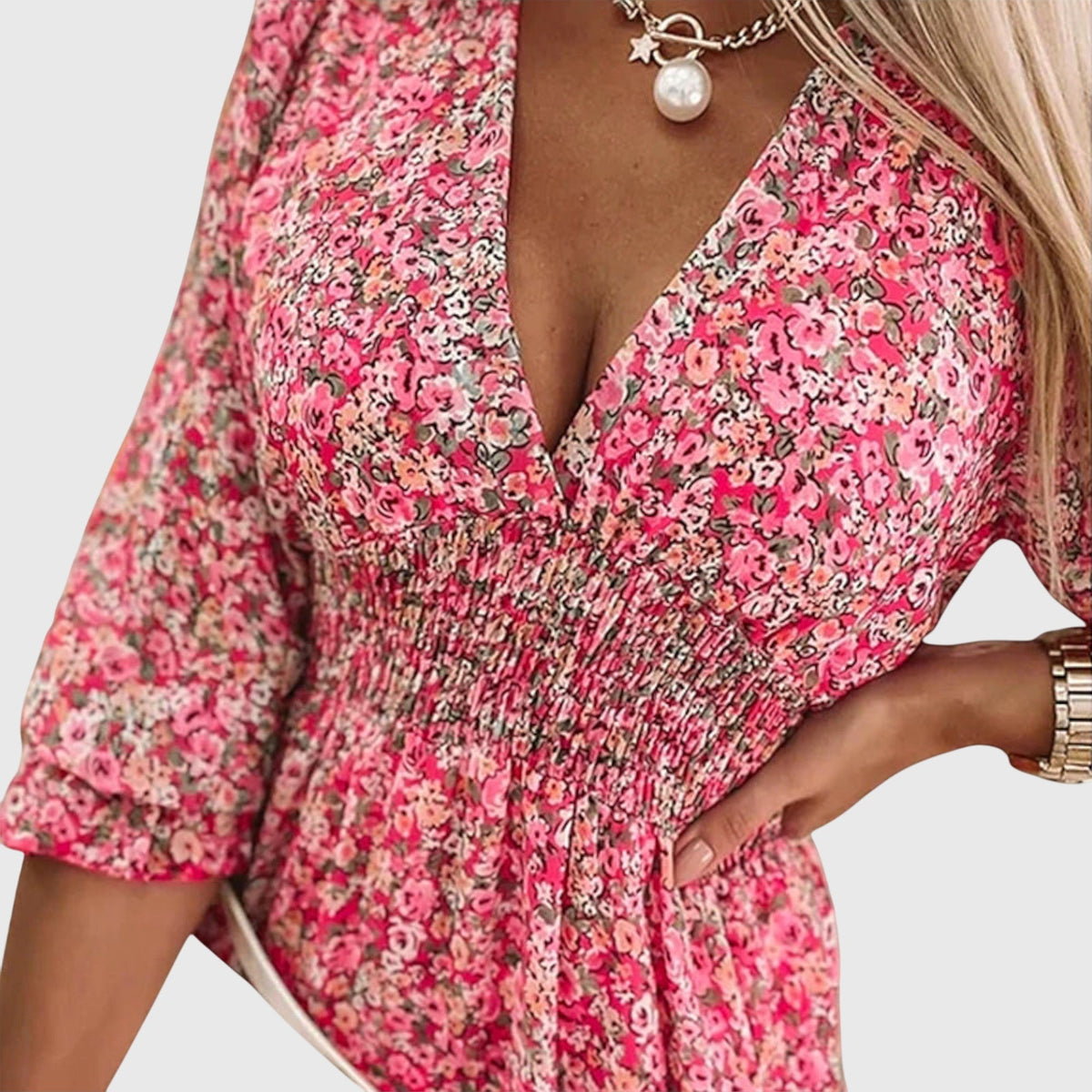 Elisa | Floral Puff Sleeve Dress | The Bellemont Sisters Australia
