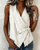 Brenda | Wide Strap Cross Top with Bow | The Bellemont Sisters Australia
