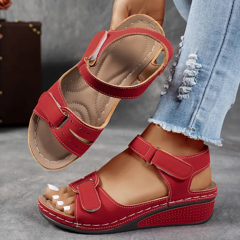 Mischa | Everyday Grace Sandals – Red | The Bellemont Sisters Australia