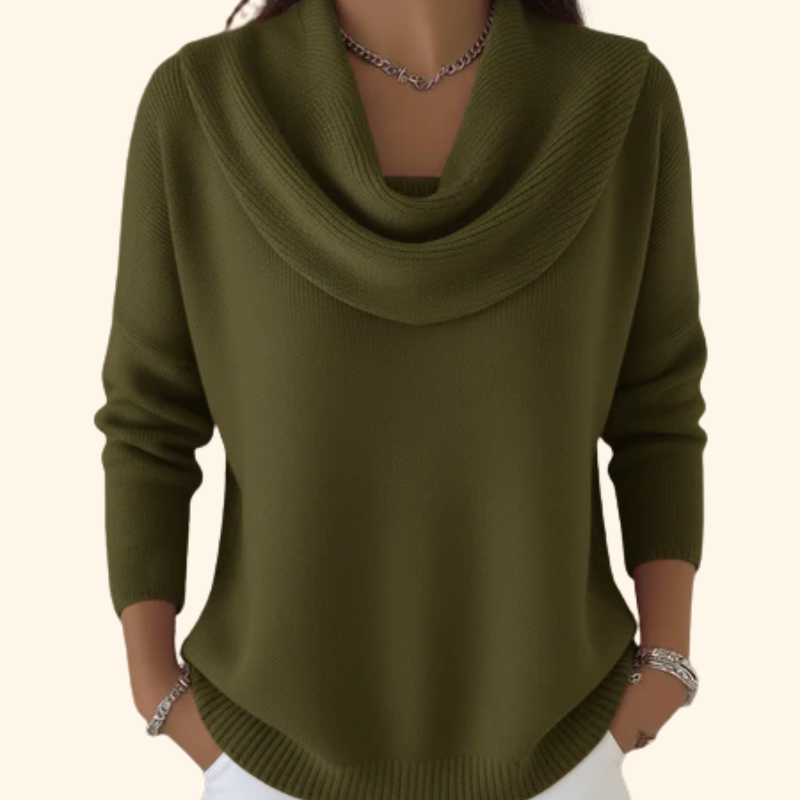 Vionne | Sweater with Collar – Green | The Bellemont Sisters Australia