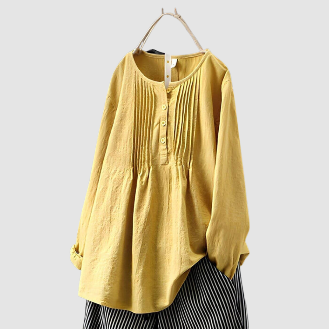 Brenna™ Elegant Casual Blouse – Yellow | The Bellemont Sisters Australia