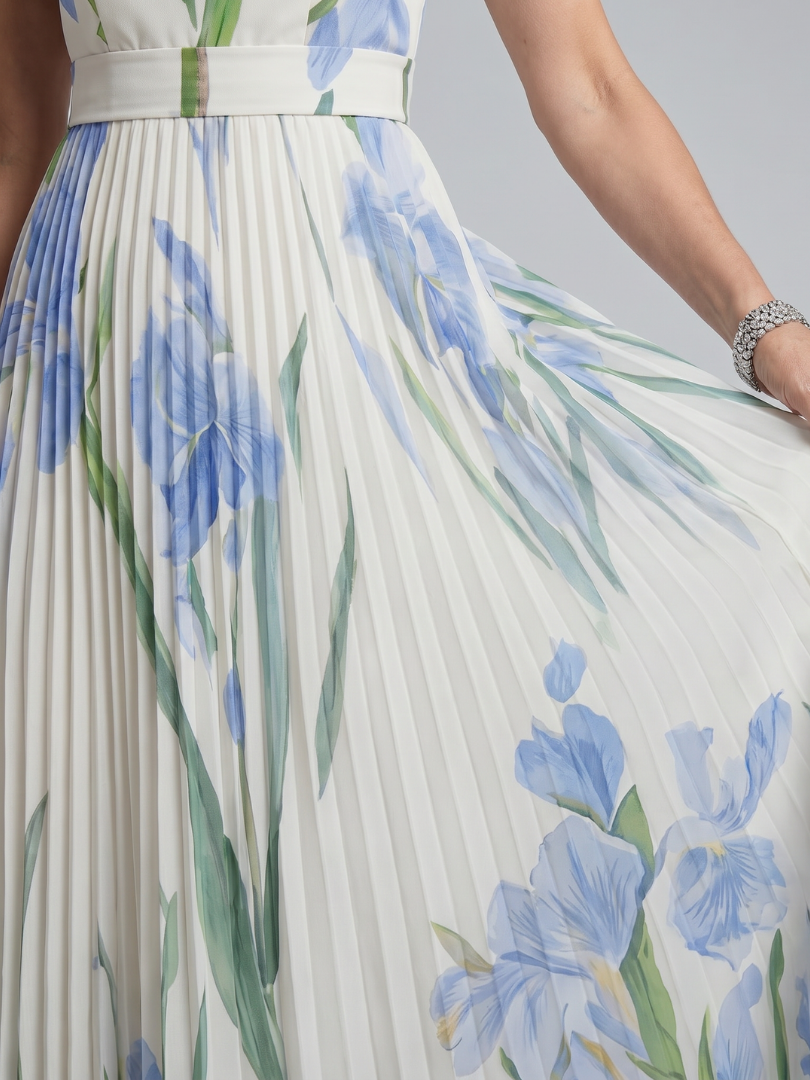 Ophelia | Sleeveless Square Neck Floral Print Midi Dress | The Bellemont Sisters Australia