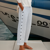 Sharon | Comfortable Striped Loose Fit Summer Pants | The Bellemont Sisters Australia