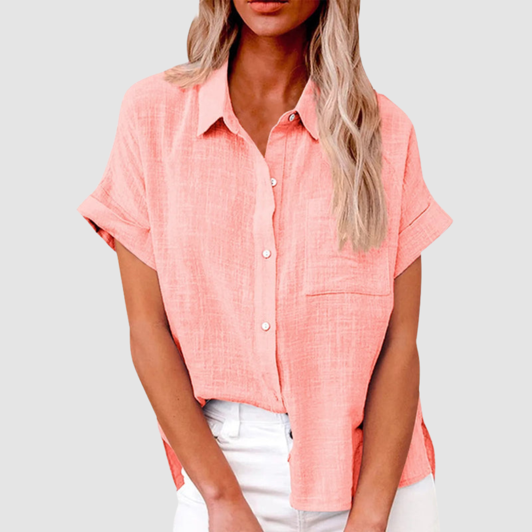 Carol™ Elegant Casual Blouse – Pink | The Bellemont Sisters Australia