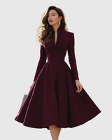 Avelina | V-Neck Midi Dress | The Bellemont Sisters Australia