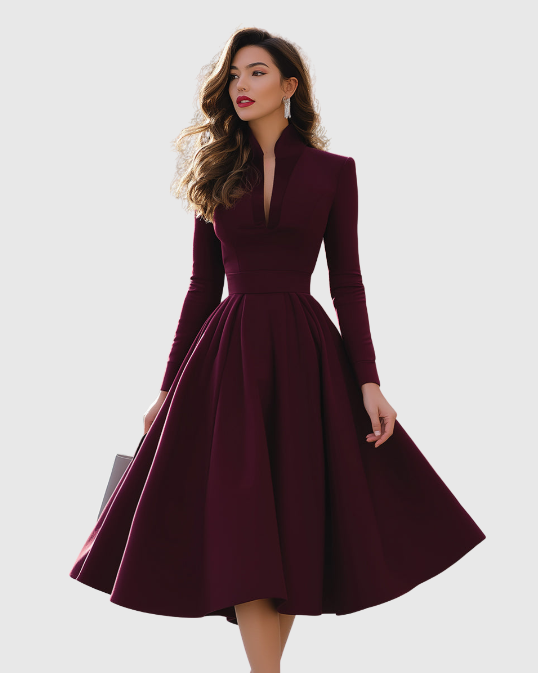 Avelina | V-Neck Midi Dress | The Bellemont Sisters Australia