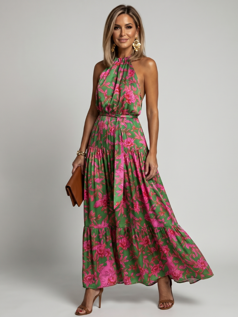 Rowen™ Draped Halter Midi Dress | The Bellemont Sisters Australia