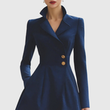 Eleanor | Navy Tailored Fit Coat Dress | The Bellemont Sisters Australia
