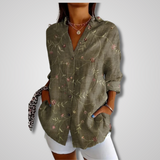 Alexa  | Women Summer Vintage Relaxed Shirt – Green | The Bellemont Sisters Australia