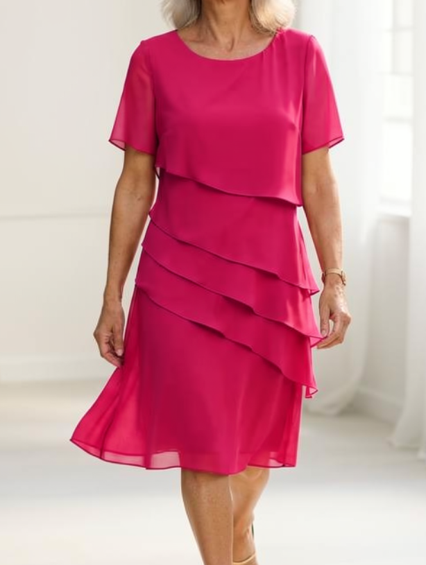 Linda | Elegant Comfort Ruffle Dress | The Bellemont Sisters Australia