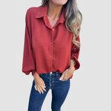 Liza™ Elegant Oversized Blouse – Red | The Bellemont Sisters Australia