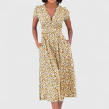 Roseanna | Comfortable Midi Dress – Yellow | The Bellemont Sisters Australia