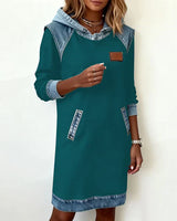Lunariae – Casual Contrast Hoodie Dress | The Bellemont Sisters Australia