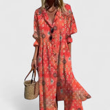 Paula | Elegant Boho Dress – Rouge | The Bellemont Sisters Australia