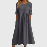 Thalyvia | Comfortable Dress – Gray | The Bellemont Sisters Australia