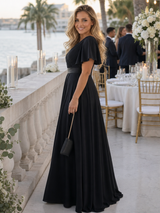 Mige | Short Flutter Sleeve Defined Waist Maxi Dress | The Bellemont Sisters Australia