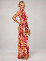 Elisabetta™ Halter Neck Floral Print Maxi Dress | The Bellemont Sisters Australia